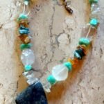 Colar com Pedras Naturais Berilo, Cristal, Citrino e Sodalita