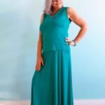 Blusa em Viscolycra Cavada e Decote V Jade