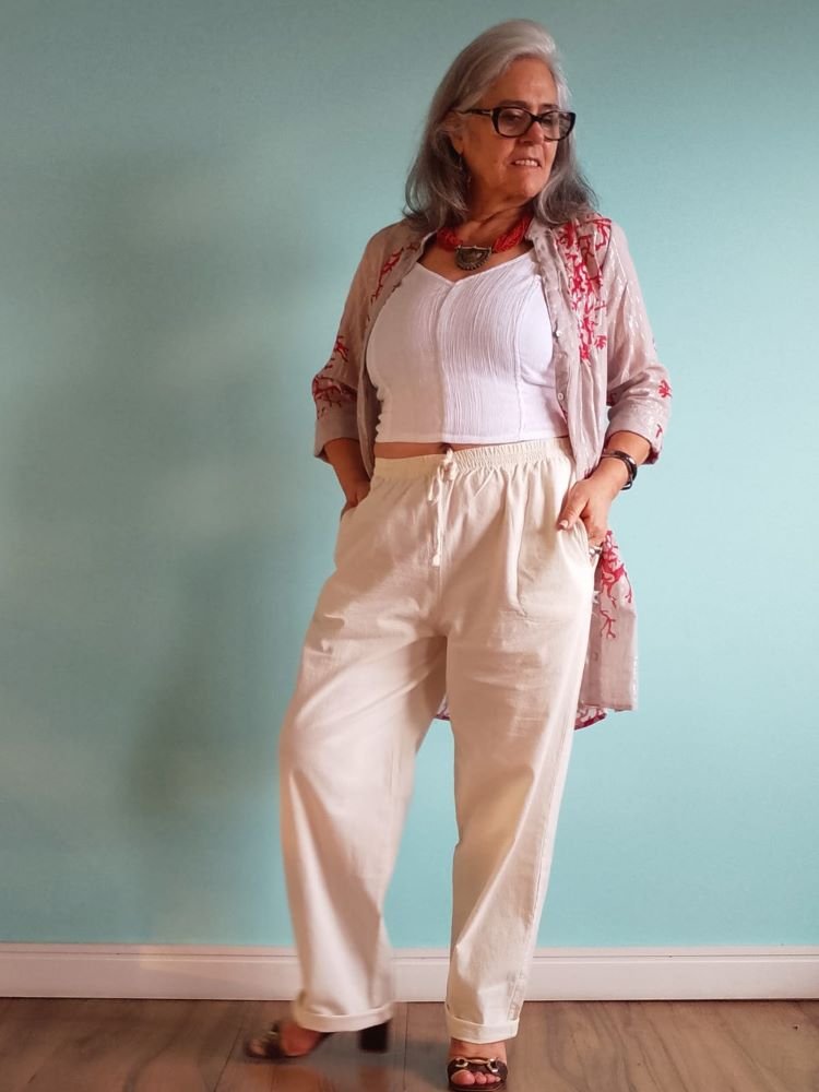 Calça em Algodão Unissex com Elástico Calça em Algodão Unissex com Elástico