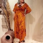 Macacão Saruel em Viscolycra com Mangas Curtas Alquimia e Queimado