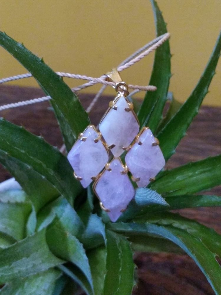 Colar Pedra Ametista com 4 Pedras Colar Pedra Ametista com 4 Pedras