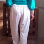 Calça em Viscose Pala Boca Fina Punho Branca G