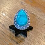 Anel Alpaca Gota Turquesa G