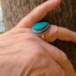 Anel Alpaca Gota Turquesa G