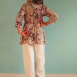 Túnica em Algodão Bordada Ppons Meias Mangas Zest G