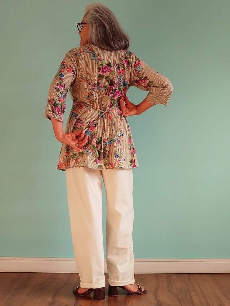 Túnica em Algodão Bordada Ppons Meias Mangas Zest G