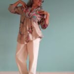 Túnica em Algodão Bordada Ppons Meias Mangas Zest G