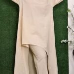 Conjunto de Calça e Tunica Longa em Algodão Cru G