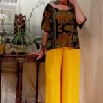 Calça Panalona em Viscose Cintura Alta Verde Amarelo Gema