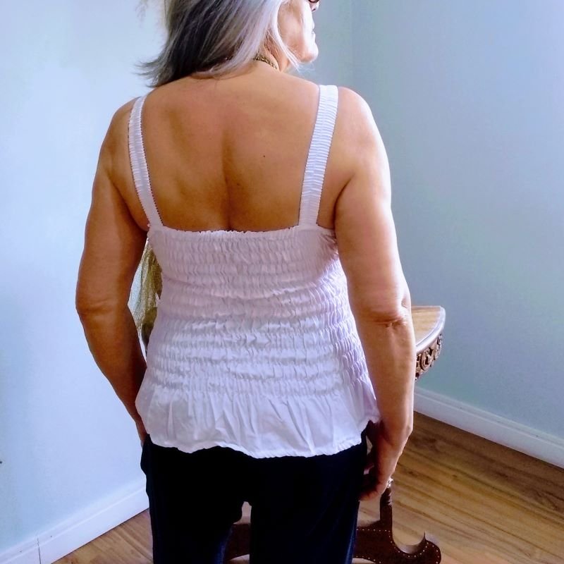 Cropped Ciganinha em Viscose e Renda com Alça Branco Cropped Ciganinha em Viscose e Renda com Alça Branco