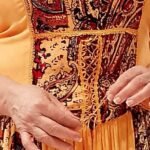 Vestido Longo em Viscose com Alça e Cropped Patchwork Salmon