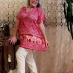 Kaftan Média em Seda Indiana Estampas Diversas PROMO MAR 26