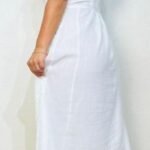 Vestido Longo em Algodão e Laise com Alça