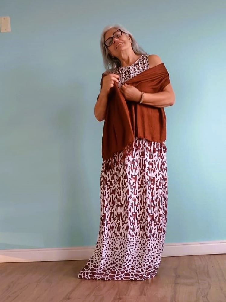 Pashmina em Viscose 70x180cm Marron