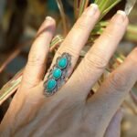 Anel Prateado Anatom 3 Pdrs Gt Turquesa