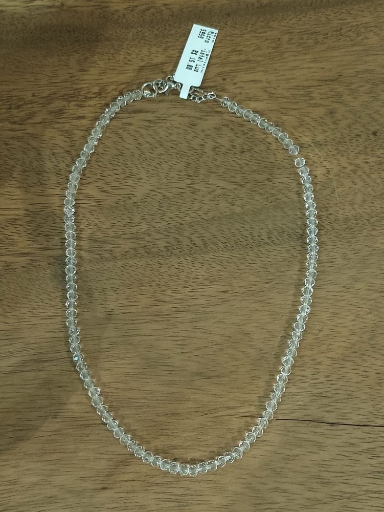 Colar Gargantilha Micro Cristal com Contas Lapidadas