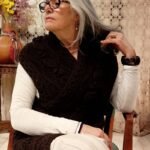 Colete em Lã Tricot Gola Xale Marron