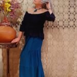 Cropped Ciganinha em Viscose Lastex Total Preto