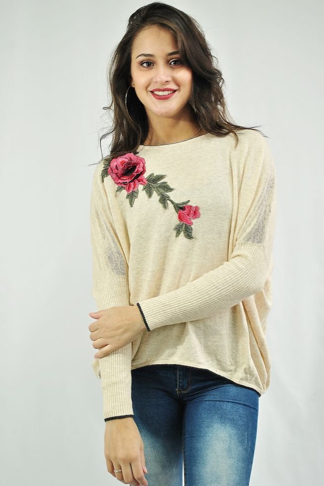 malha de la com flor aplicada