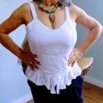 Cropped Ciganinha em Viscose e Renda com Alça Branco