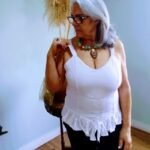 Cropped Ciganinha em Viscose e Renda com Alça Branco