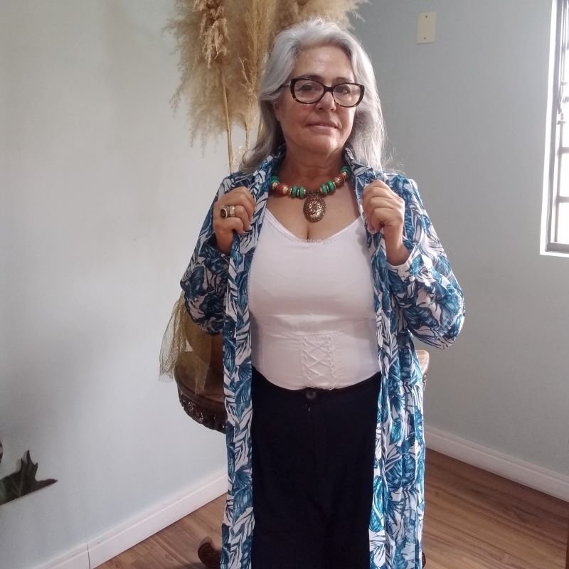 Cropped Ciganinha em Viscose e Renda com Alça Branco