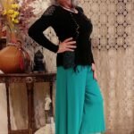 Calça Pantacur Godê em Viscolycra 444 Jade P