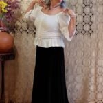 Cropped Ciganinha em Viscose Lastex Total Branco