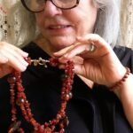 Colar Choker 3 Voltas em Cascalho Cornalina