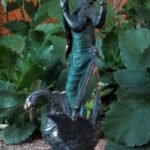 Sarasvati em Bronze com Pátina Verde