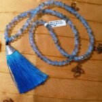 Japamala em Cristal Azul Fumê