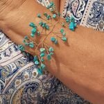 Bracelete Cascalho Arvore Turquesa