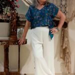 Calça Pantalona em Viscose Botões Laterais Branca G
