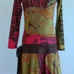 Vestido em Malha Longuete Mangas Longas Desigual