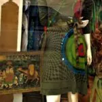 Vestido Curto em Malha Desigual com Mangas Longas Verde